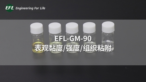 EFL-GM-90 不同浓度下的表观黏度、强度、组织粘附性能